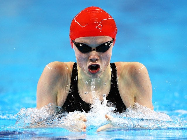 Georgia Coates in action during the women's 200m breaststroke semi-final at the European Games on June 24, 2015