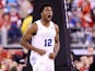 Justise Winslow #12 of the Duke Blue Devils reacts after a play in the second half against the Wisconsin Badgers during the NCAA Men's Final Four National Championship at Lucas Oil Stadium on April 6, 2015