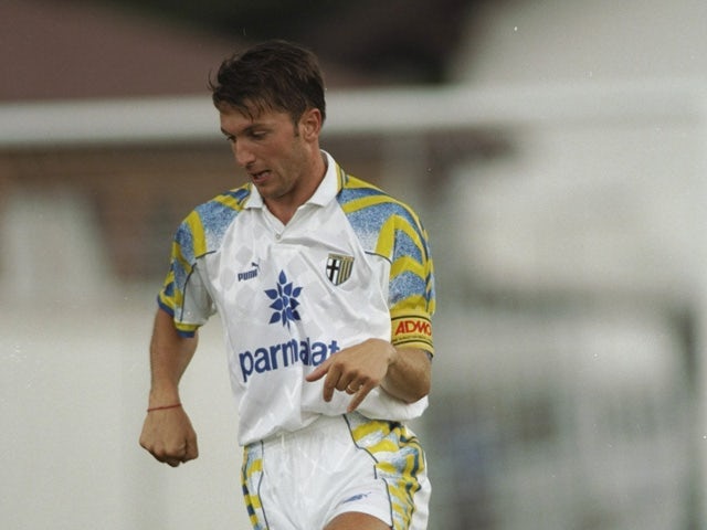 Lorenzo Minotti of Parma AC in action during a match against Anderlecht at the Ennio Tardini Stadium in Parma, Italy