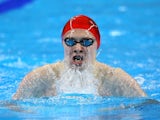 Team GB swimmer Luke Davies on his way to bronze in the men's 200m breaststroke at the European Games on June 24, 2015