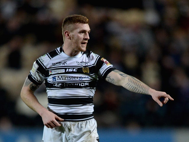 Marc Sneyd of Hull FC in action during the First Utility Super League match between Hull FC and Leeds Rhinos at KC Stadium on March 5, 2015 