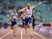Martin Kucera of Slovakia crosses the line to win the Men's 4x400 metres relay during day ten of the Baku 2015 European Games at the Olympic Stadium on June 22, 2015