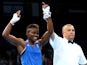 Team GB's Nicola Adams celebrates after confirming her place in the semi-finals of the European Games with victory over Stoyka Petova on June 22, 2015