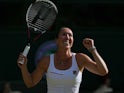 Serbia's Jelena Jankovic celebrates beating Czech Republic's Petra Kvitova during their women's singles third round match on day six of the 2015 Wimbledon Championships at The All England Tennis Club in Wimbledon, southwest London, on July 4, 2015