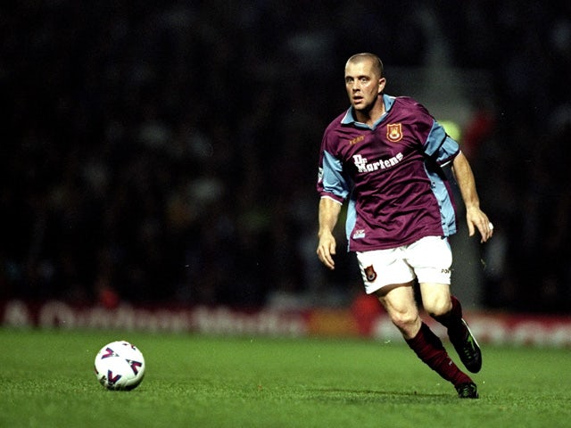 Julian Dicks of West Ham in action during the FA Carling Premiership match against Northhampton at Upton Park in London, England on September 22, 1998