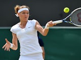 Czech Republic's Lucie Safarova returns to US player Sloane Stephens during their women's singles third round match on day five of the 2015 Wimbledon Championships at The All England Tennis Club in Wimbledon, southwest London, on July 3, 2015