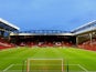 A general view of the stadium prior to kickoff during the UEFA Europa League Round of 32 match between Liverpool FC and Besiktas JK at Anfield on February 19, 2015