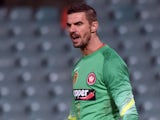 Goalkeeper Ante Covic of Australia's Western Sydney Wanderers reacts after the second goal by Japan's Kashima Antlers during their AFC Champions League football match in Sydney on April 21, 2015