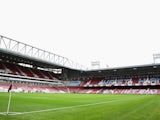 A general view inside the ground prior to the Barclays Premier League match between West Ham United and Manchester City at Boleyn Ground on October 25, 2014