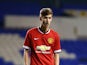 Callum Gribbin of Man United during the FA Youth Cup Fifth Round match between Tottenham Hotspur and Manchester United at White Hart Lane on February 09, 2015