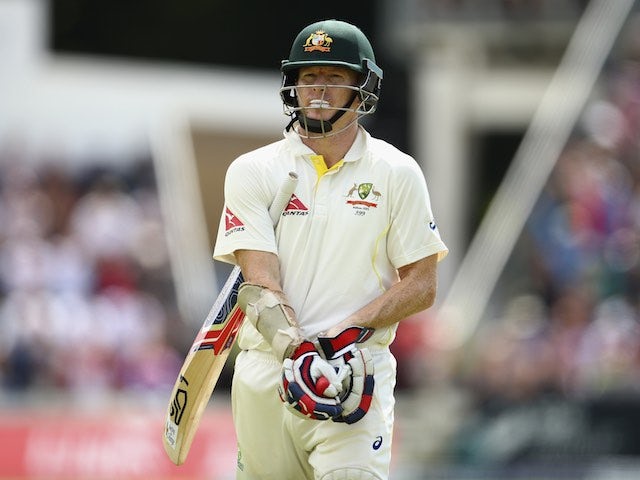 Chris Rogers leaves the field after being dismissed on day four of the First Test of The Ashes on July 11, 2015