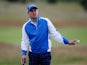 Daniel Brooks of England waves during the third round of the Aberdeen Asset Management Scottish Open at Gullane Golf Club on July 11, 2015