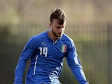 Filippo Costa of Italy U20 in action during the international friendly match between Italy U20 and Qatar U20 on February 25, 2015