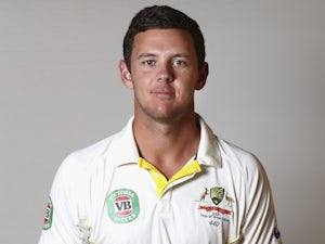 Josh Hazlewood poses during an Australia portrait session in May 2015