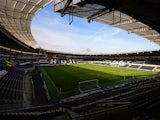 A general view of the KC Stadium is taken ahead of the English Premier League football match between Hull City and Chelsea in Kingston upon Hull, north east England on March 22, 2015