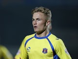 Kyle Dempsey of Carlisle United in action during the Sky Bet League Two match between Northampton Town and Carlisle United at Sixfields Stadium on March 17, 2015