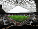 A general view inside the ground prior to the Barclays Premier League match between Swansea City and Southampton at Liberty Stadium on May 3, 2014