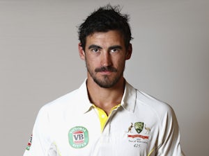 Mitchell Starc poses during an Australia portrait session in May 2015