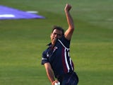 Mohammad Azharullah of Northants Steelbacks in action during the NatWest T20 Blast match between Northants Steelbacks and Birmingham Bears at The County Ground on July 3, 2014