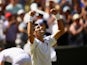 Novak Djokovic of Serbia celebrates after winning the Gentlemens Singles Semi Final match against Richard Gasquet of France during day eleven of the Wimbledon Lawn Tennis Championships at the All England Lawn Tennis and Croquet Club on July 10, 2015