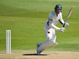 Richard Oliver of Worcestershire hits out to the boundary during day two of the LV County Championship match between Nottinghamshire and Worcestershire at Trent Bridge on June 30, 2015