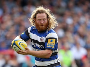 Ross Batty of Bath in action during the Aviva Premiership Semi Final match between Bath Rugby and Leicester Tigers at Recreation Ground on May 23, 2015