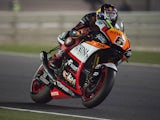 Stefan Bradl of Germany and Forward Racing heads down a straight during the MotoGp of Qatar - Free Practice at Losail Circuit on March 27, 2015