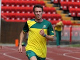 800 meter runner Alex Rowe during an Australian Athletics training camp on July 20, 2014