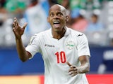 Ariel Martinez #10 of Cuba reacts during the 2015 CONCACAF Gold Cup group C match against Trinidad & Tobago at University of Phoenix Stadium on July 12, 2015