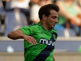 Cedric Soares of Southampton fight for the ball during the pre-season match for the 3rd place between FC Red Bull Salzburg and Southampton FC as part of the Audi Quattro Cup 2015 at Red Bull Arena on July 11, 2015