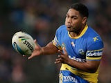 Chris Sandow of the Eels in action during the round 16 NRL match between the Parramatta Eels and the St George Illawarra Dragons at Pirtek Stadium on June 27, 2015