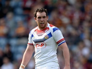 Daniel Smith of Wakefield Trinity Wildcats during the Super League match between Huddersfield Giants and Wakefield Wildcats at John Smith's Stadium on April 21, 2014