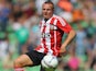 Jordy Clasie of FC Southampton runs with the ball during the friendly match between FC Groningen and FC Southampton at Euroborg Arena on July 18, 2015