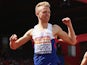 Kyle Langford of Shaftesbury celebrates victory in the men's 800m final during day three of the Sainsbury's British Championships at Birmingham Alexander Stadium on July 5, 2015