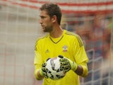 Goalkeeer Maarten Stekelenburg of Southampton in action during the pre-season match for the 3rd place between FC Red Bull Salzburg and Southampton FCas part of the Audi Quattro Cup 2015 at Red Bull Arena on July 11, 2015