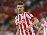 Marco van Ginkel of Stoke City dribbles the ball during the Barclays Asia Trophy match between Everton and Stoke City at National Stadium on July 15, 2015