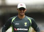 Mitchell Starc during an Australia nets session on July 15, 2015