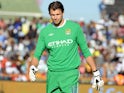 Stuart Taylor of Manchester City looks on during the 2009 Vodacom Challenge match between Orlando Pirates and Manchester City from Peter Mokaba Stadium on July 18, 2009