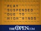 High winds cause havoc on day three of The Open at St Andrews