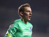 Christian Walton of Brighton during the Capital One Cup Fourth Round match Tottenham Hotspur and Brighton & Hove Albion at White Hart Lane on October 29, 2014