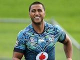 Dominique Peyroux, in action, will start in the centres against Parramatta this weekend during a New Zealand Warriors NRL training session at Mt Smart Stadium on May 13, 2015