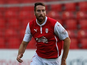 Kirk Broadfoot of Rotherham United in action during the Pre Season Friendly match between Rotherham United and Nottingham Forest at The New York Stadium on July 23, 2014
