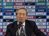 Former FIFA vice president Chung Mong-Joon speaks during a press conference on June 3, 2015