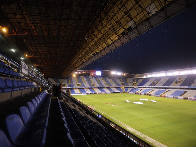 A general view of the Riazor Stadium stand and pitch before the Spanish second league football match between Deportivo de la Coruna and CE Sabadell at the Riazor Stadium on February 1, 2014
