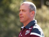 Manly Sea Eagles coach Geoff Toovey arrives at a Manly Sea Eagles NRL press conference to discuss the resigning of Daly Cherry-Evans at Sydney Academy of Sport on June 3, 2015