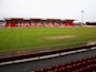 A general view of the pitch prior to the Budweiser FA Cup third round match between Kidderminster Harriers and Peterborough United at Aggborough Stadium on January 4, 2014