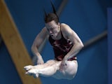 British diver Rebecca Gallantree competes in the Women's 3m Springboard final diving event at the 2015 FINA World Championships in Kazan on August 1, 2015