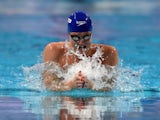 Andrew Willis of Great Britain competes in the Men's 200m Breaststroke semifinal on day thirteen of the 16th FINA World Championships at the Kazan Arena on August 6, 2015