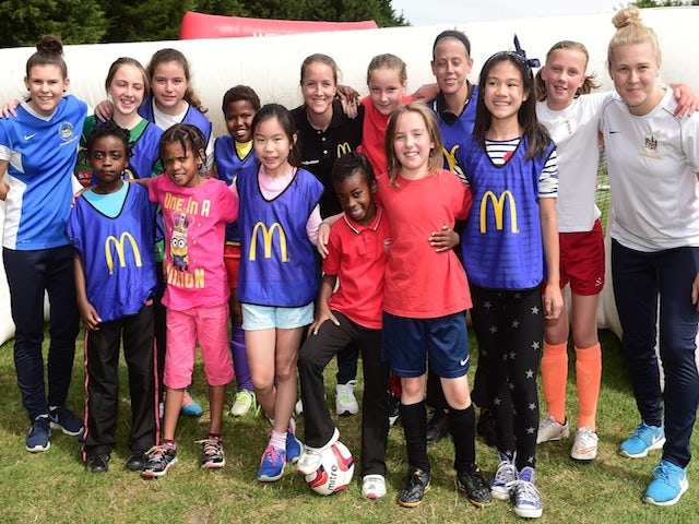 England's Casey Stoney at the London FA and McDonald's Community event on August 3, 2015