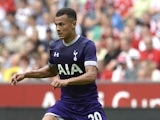 Tottenham's midfielder Dele Alli plays the ball during the Audi Cup football match Real Madrid vs Tottenham Hotspur in Munich, southern Germany, on August 4, 2015